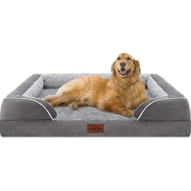 Large bolster dog bed best sale